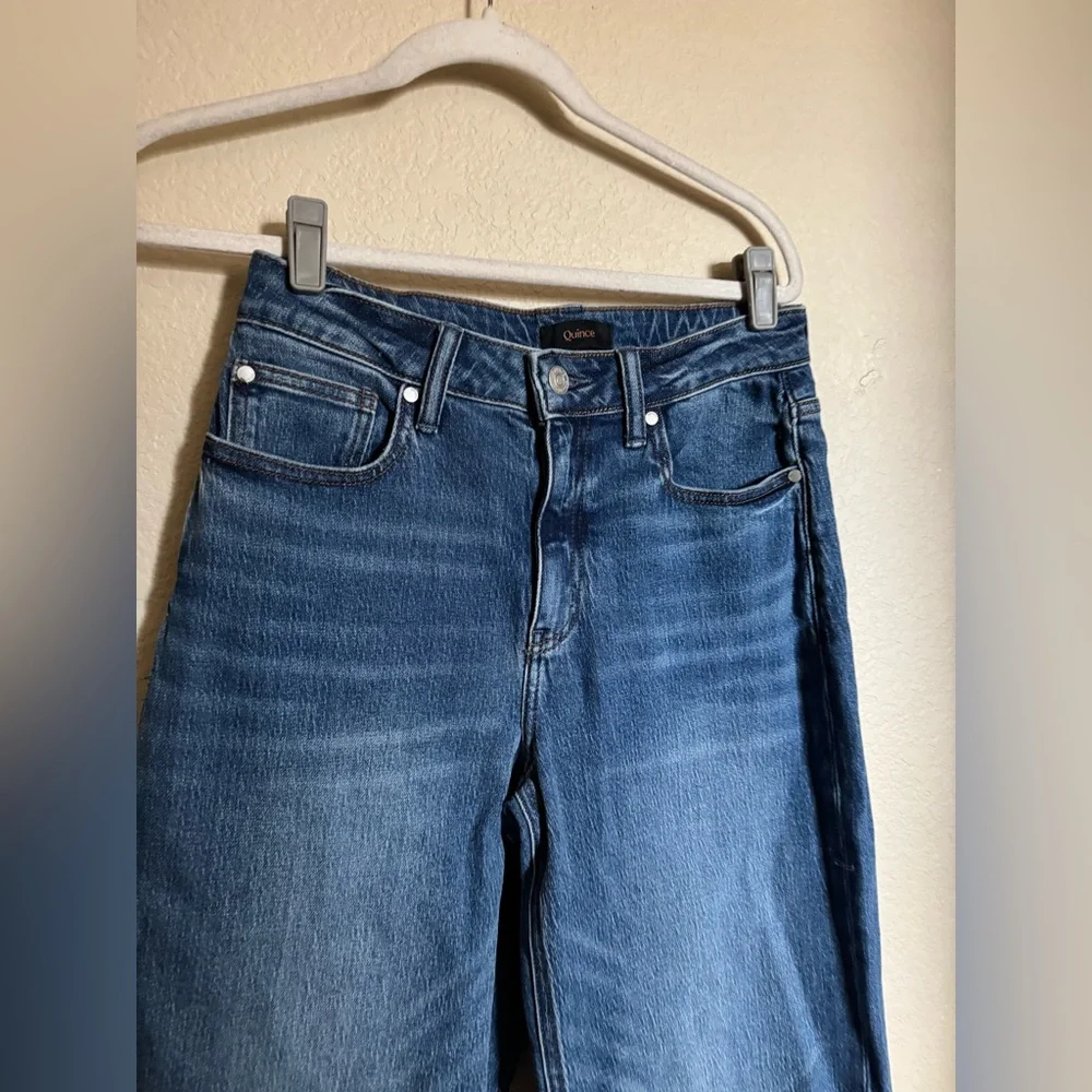 Quince Bella Stretch Barrel Jeans Size 27 in Atlantic Blue - Picture 4 of 11